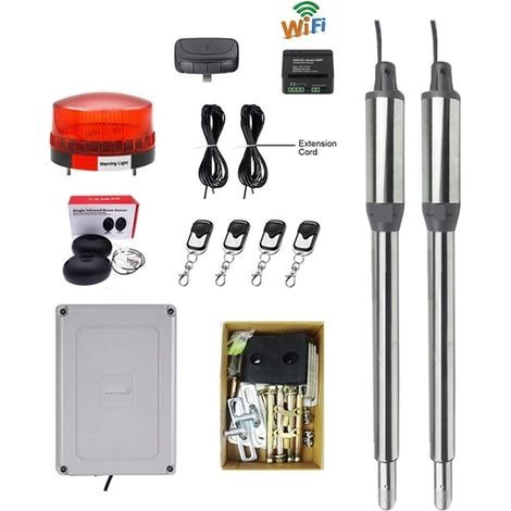 Kit d'ouvre-portes automatiques Dispositif d'ouverture de porte automatique Kits multifonctionnels d'opérateur d'ouvre-porte battante en acier inoxydable avec accessoires en option pour accessoires de (1/5)
