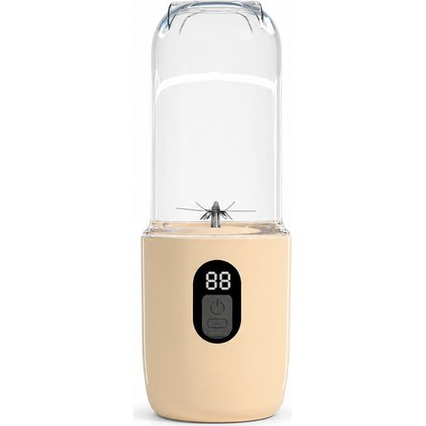 Blender Portable Rechargeable USB-C Abricot, 16 Lames, Écran Numérique, Batterie 1500 mAh, pour Smoothies et Jus (1/5)
