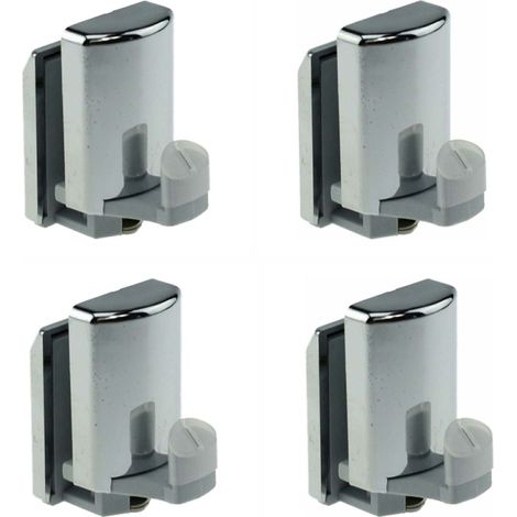 4 Roulettes de porte, double galet, système à ressort, verre trou 18mm, remplacement universel, cabine de douche (1/5)