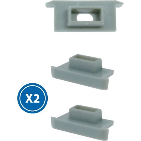 Pack 2 Tapones para Perfil  Blanco   IluminaShop