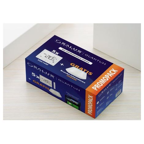 SALUS-PAKET MIT 5 SQ610RF-REGLERN + UGE600-INTERNETGATEWAY (1/5)