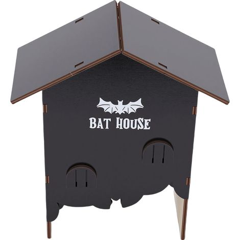 Nichoir à chauves-souris en bois facile à monter et résistant aux intempéries, idéal pour la décoration de jardin. (1/5)