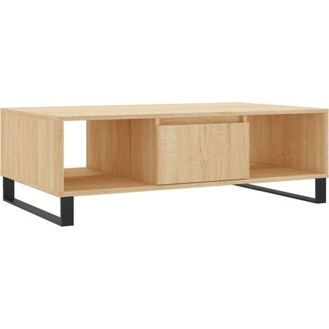 Table basse chêne sonoma 104x60x35 bois d'ingénierie (1/5)