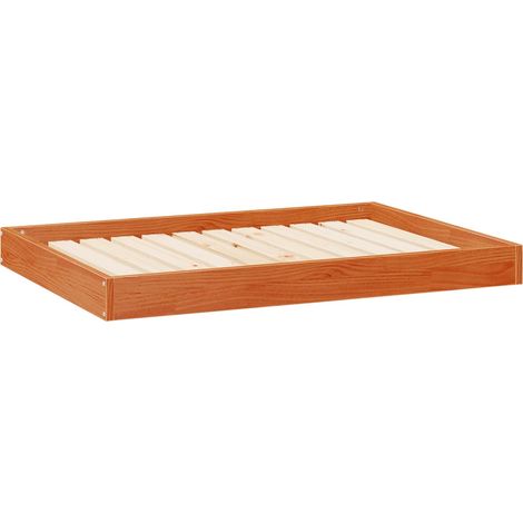 Hundebett Wachsbraun 101,5 x 74 x 9 cm Massivholz Kiefer vidaXL