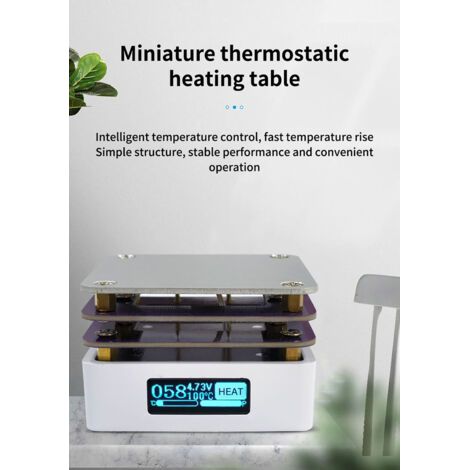 QORVA- Mini plaque chauffante G3061 PD65W, station de préchauffage et de retouche de soudure numérique, outils de réparation de table chauffante pour circuits imprimés CMS (1/5)