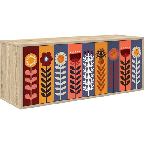 Wall-mounted TV Cabinet ESSEN 102 x 33 x 40 cm Sonoma Oak vidaXL (1/5)