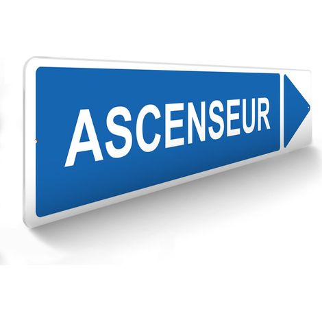 Panneau de signalisation pour parking · Ascenseur droite -  48 x 10 cm (1/5)