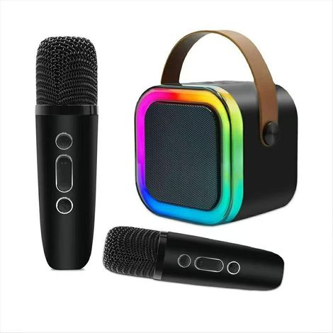Enceinte Bluetooth avec microphone karaoké sans fil, longue autonomie, son de haute qualité, un cadeau idéal pour Noël et les anniversaires lors de réunions karaoké en famille. (1/5)
