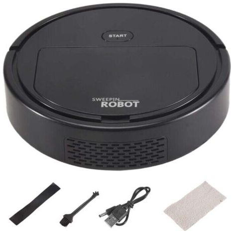 Robot inteligente para limpieza automática del hogar, negro (1/4)