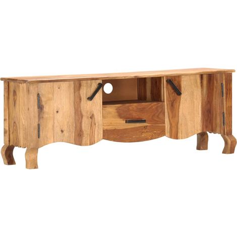 Meuble TV 115x30x42 cm Bois solide vidaXL (1/5)
