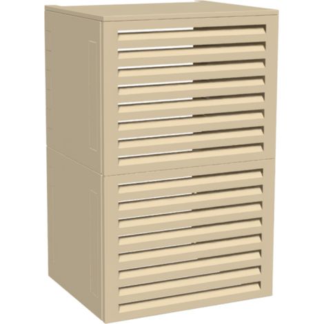 Cache clim acoustique extérieur Atole aluminium 157x100x84cm crème