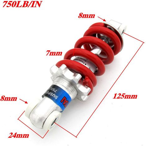 Beach buggy small four-wheel shock absorber 49CC mini sports car modified shock absorber parts 125 long 750LB/in (1/5)