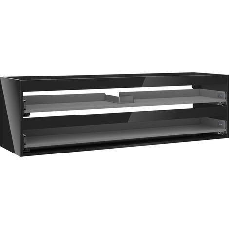 Mexen Box-A Unterschrank für Waschbecken 160 cm, 2 Schubladen, schwarz glänzend - 91AX0-1600-470-2-70 (1/5)
