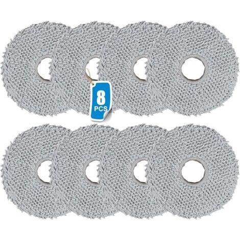 FENOPLASTICAFOREHILL Lot de 8 serpillres en Microfibre lavables pour Dream e L10s/L10 Ultra/L10s Plus/X40 Ultra,Xiaomi X10+/X20+,Ecovac s T30/T30 Pro Omni/T20 Omni/T20e Robot aspirateur, Accessoires d (1/5)