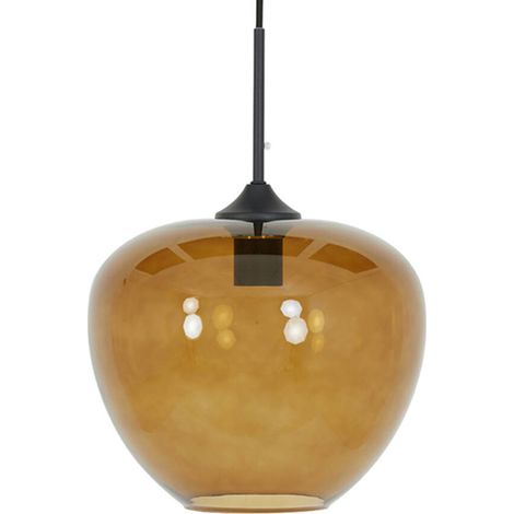 Light & Living - hängeleuchte - Mayson - bernstein - glas - Ø