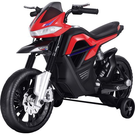 Moto elettrica per bambini 105 x 52 x 62 cm stabilità rotelle rimovibili effetti luminosi e sonori moderna in PP rosso 210000444