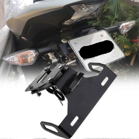 Support de plaque d'immatriculation avec éclairage LED intégré au garde-boue pour moto Kawasaki Z900 2017-2020 (route)