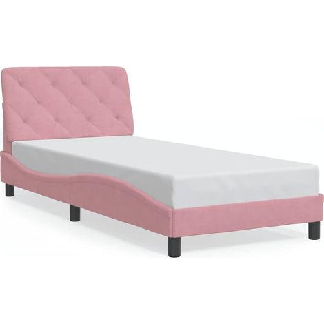 Maison Exclusive - Giroletto senza Materasso Rosa 80x200 cm in Velluto (1/5)