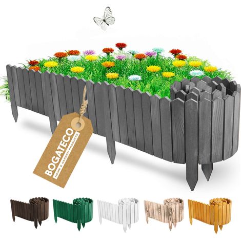 Rollborder Bogateco Bois anthracite 10x200 cm Bordure de Jardin (1/5)