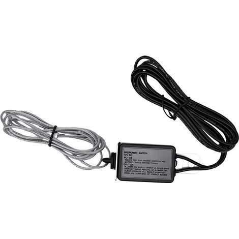 Interrupteur de rupture de remorque, câble de 4 pieds, frein électrique d'urgence pour camping-car (1/5)