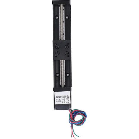Linearschlittentisch mit hoher Präzision, Kugelgewindetrieb, Gleitbewegungstisch, Linearführungsschiene, 100 mm Hub, T6x2