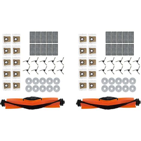 Lot de 2 pièces détachées pour aspirateur Xiaomi Mijia M40 D110CN : brosse principale Tricut, rouleau principal, brosse latérale, filtre HEPA, lingette de nettoyage et sacs à poussière. (1/5)