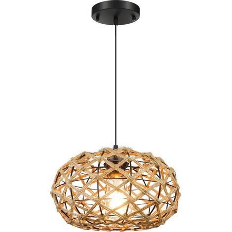 Suspension industrielle JOYINLED, lustre en métal noir style rétro, 30 cm, idéale pour îlot de cuisine, salle à manger ou bar. (1/5)