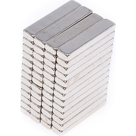 Strong magnets, 24x5x3mm, rectangular, neodymium iron boron permanent magnets (10 pieces) (1/4)