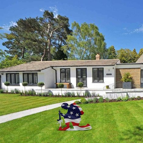 Ornements Silhouette Soldat pour Jardin - Décoration Extérieure Fête Nationale pour Pelouse et Maison (1/5)