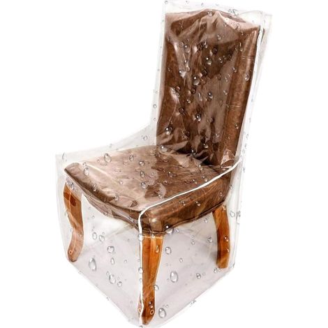 CCYKXAHousses de chaise de salle à manger imperméables, protection de siège, bouclier transparent transparent pour meubles, ensemble de kit de maison (1/5)