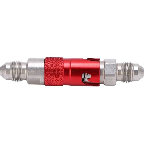 Adaptateur de raccord à dégagement rapide pour liquide de frein moto, universel, en acier inoxydable, rouge (1/5)