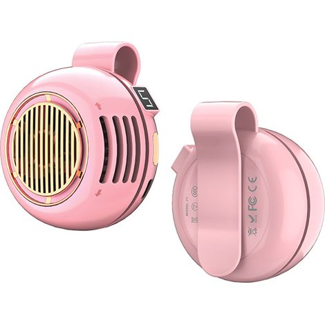 Tragbarer Clip-Ventilator ohne Rotorblätter, Mini-Gürtel- und Taschenventilator, USB-aufladbar, leise und leistungsstark für Büro, Reisen und Outdoor-Aktivitäten - x