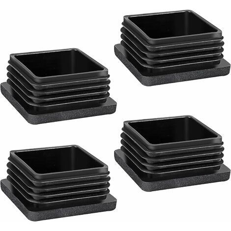 Bouchon Pied de Chaise,4 Pièces Bouchons pour Tuyau 30X30mm Bouchon Tube Carré pour Tubes Métalliques, Chaises, Canapés, Tables et étagères (1/5)