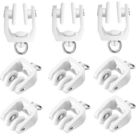 CCYKXA Ceiling Curtain Roller, Flexible Bendable Curtain Track Rollers, Plastic Glider Sliding Curtain Track for Windows and Shower Curtain Tracks, 50pcs Home Accessory (1/5)