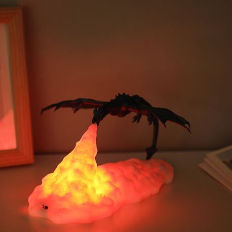 Wiederaufladbare LED-Lampe „Fliegender Drache“, Nachtlicht, Geschenk für Kinder, Wohnzimmerdekoration für Zuhause (1/4)