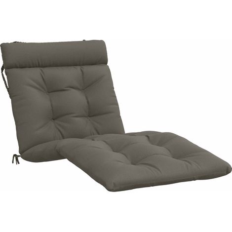 Cojín de Tumbona VIANEN 100% Poliéster Gris 200 x 90 x 8 cm vidaXL