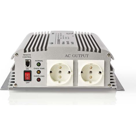 Inversor de corriente de 24 V CC a 230 V CA, 1700 W, enchufe tipo F