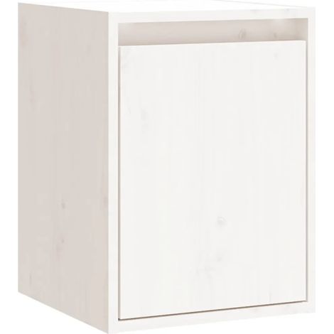 Armario/librería de pared de diseño moderno y práctico 30 x 30 x 40 cm fabricado en madera maciza de pino blanco 020048081 (1/5)