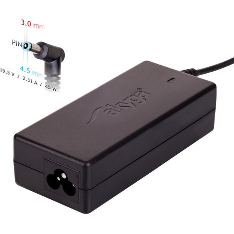 Akyga AK-ND-69 Laptop-Netzteil für HP Notebooks (4,5 x 3,0 mm + Stecker), 45 W, 1,2 m (1/5)