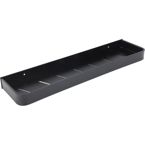 Étagère murale de douche avec crochets, en aluminium spatial, grande capacité, polyvalente, pour salle de bain, toilettes et maison, 50 cm. (1/5)