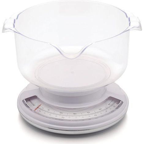 Kitchen Craft - Balance de Cuisine Mécanique avec Bol Intégré, Fonction Ajouter et Peser, Capacité 3 kg (1/4)