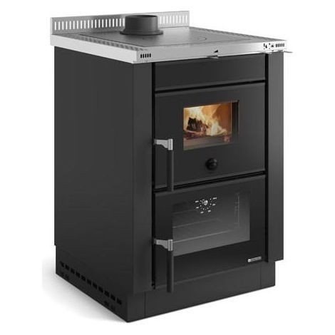 Nordica – Cuisinière à bois encastrable 6 kW – Rendement 86% – Volume de chauffe 172 m3 – Prise d'air externe – Foyer en fonte - EVO 6 KW (1/3)