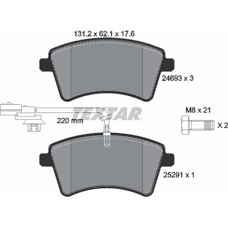 Kit de plaquettes de frein, frein à disque Textar 2469306 NISSAN 4106000Q2J