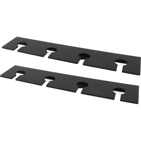 Support mural pour verres à vin en acrylique, 2 pièces, gain de place, support suspendu sous le meuble pour 8 verres à pied, noir (1/5)