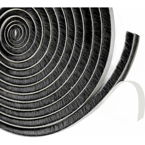 Sliding Door Brush Seal, 9mm(L) x 23mm(D) x 6m(W) Soundproofing Window Seal, Door, Shutter Insulation (Grey) (1/5)