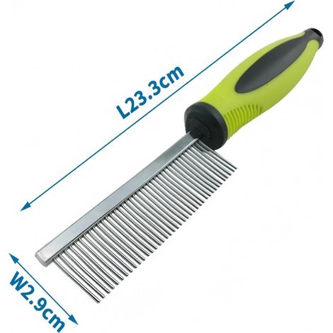 Peigne à une rangée en acier inoxydable pour chiens et chats (1/2)