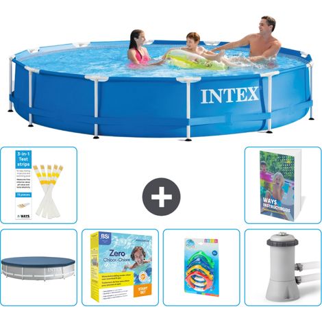 Frame Pool Rund - 366x76 cm - 7-teilig S57