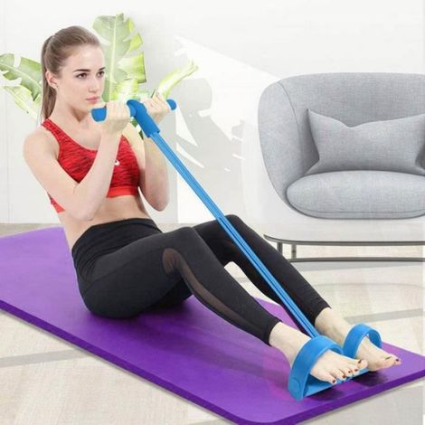 1 Bande de Résistance, 4 tubes élastiques, poignée mousse antidérapante, latex écologique, fitness domicile bureau extérieur (1/4)