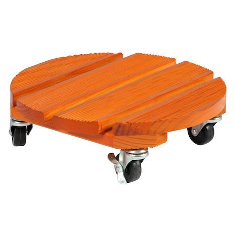 Supporto Vaso Con Ruota Tonda In Legno, H.9,5 X L.30 Cm Centrale Brico