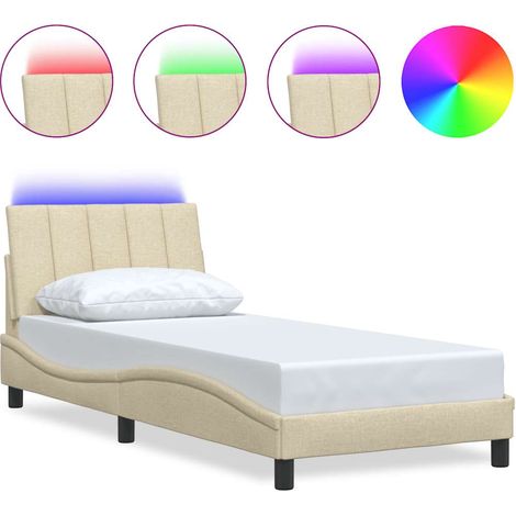 Maison Exclusive - Giroletto senza Materasso Hanko Crema 90x200 cm in Tessuto (1/5)